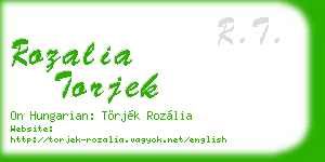 rozalia torjek business card