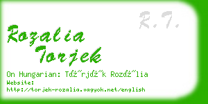 rozalia torjek business card